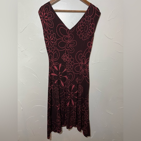 London Times Floral Sleeveless Midi Dress Size 12 - Picture 3 of 9